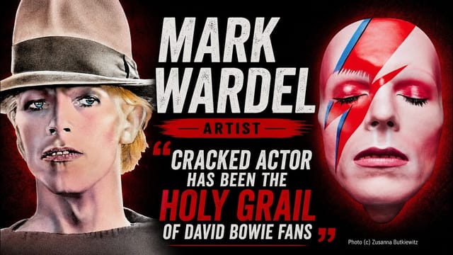 ARTIST MARK WARDEL on DAVID BOWIE & CRACKED ACTOR The Fly in the Milk -  a new book!